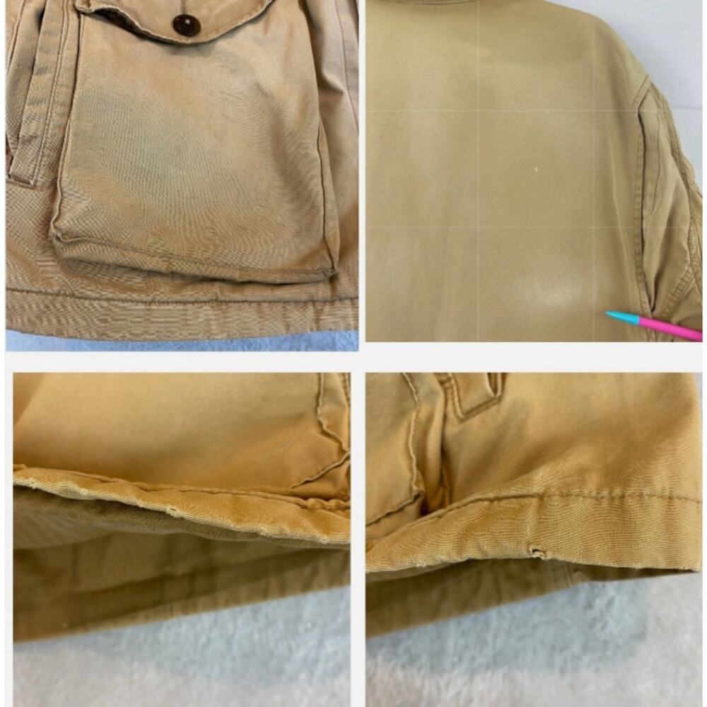 Vintage Polo Ralph Lauren Men Barn Chore Field Hunting Coat Jacket XL Tan Canvas - Picture 8 of 11